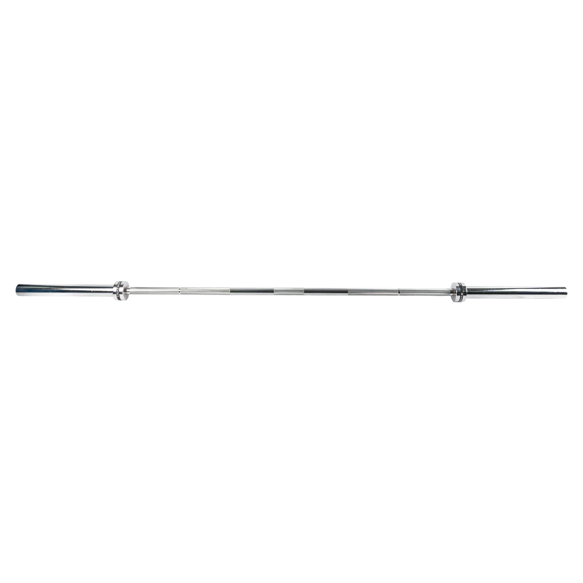 Metal barbell on a white background