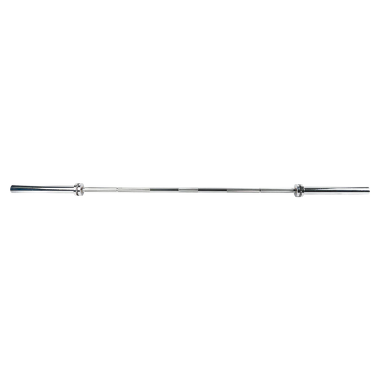 Metal barbell on a white background