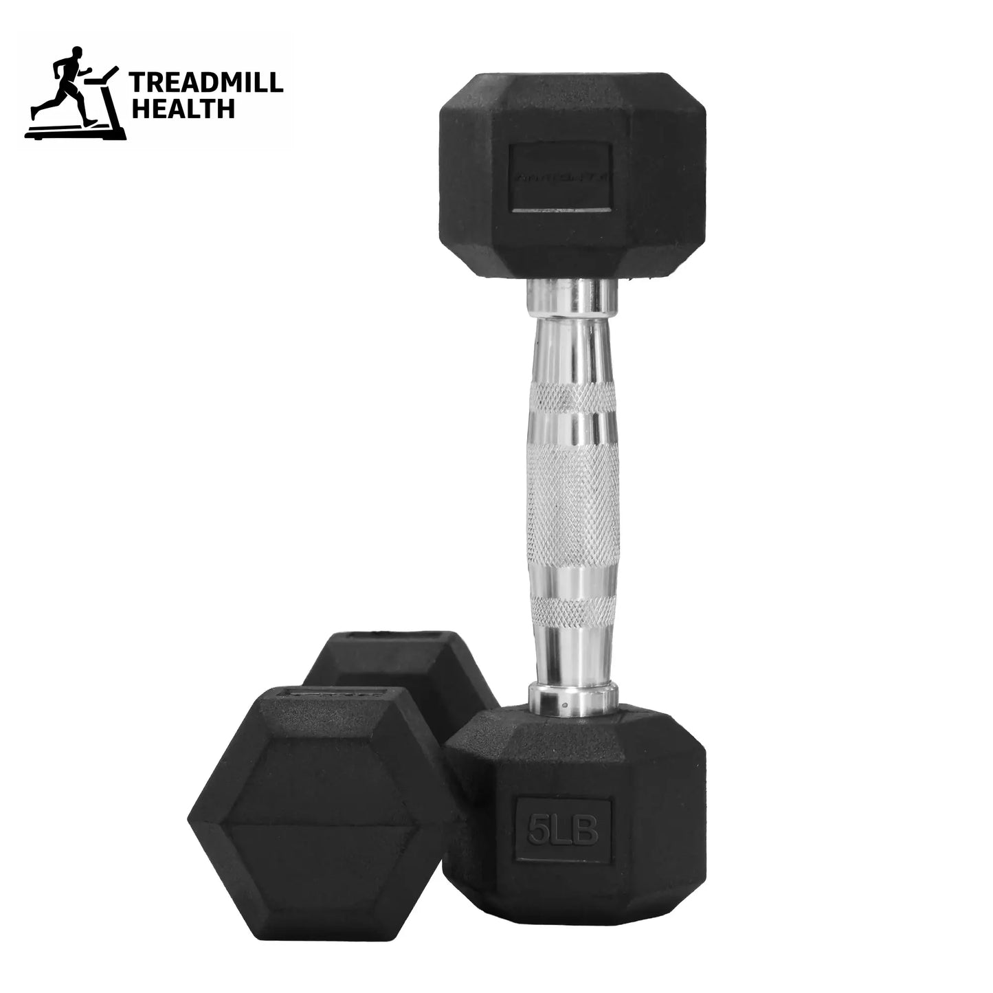 Hex Rubber Coated Dumbbell AF-8617 – Heavy Duty Non-Rolling Gym Dumbbells