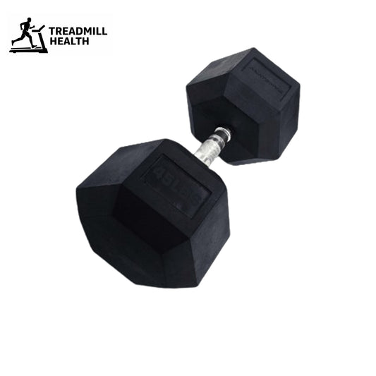 Hex Rubber Coated Dumbbell AF-8617 – Heavy Duty Non-Rolling Gym Dumbbells