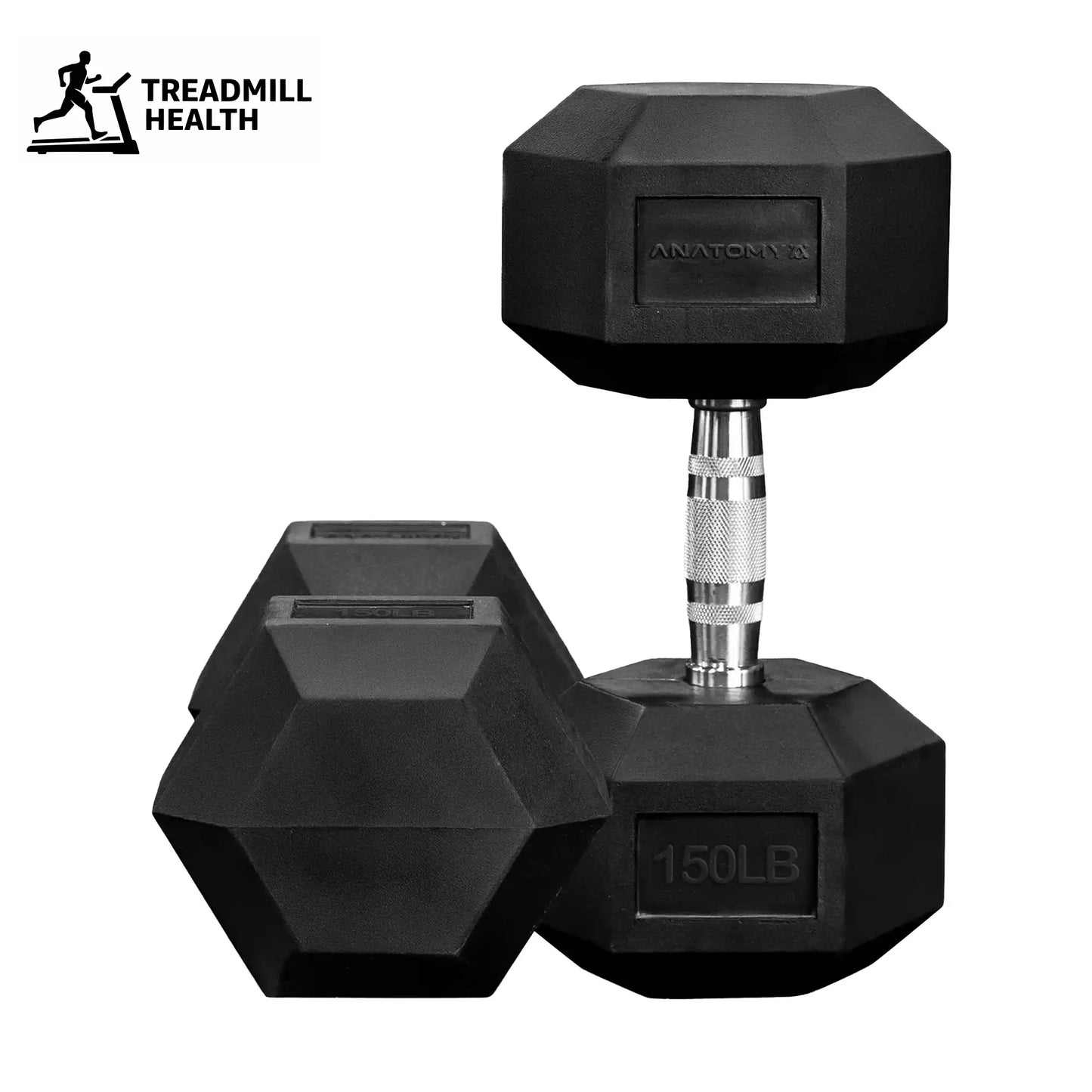 Hex Rubber Coated Dumbbell AF-8617 – Heavy Duty Non-Rolling Gym Dumbbells